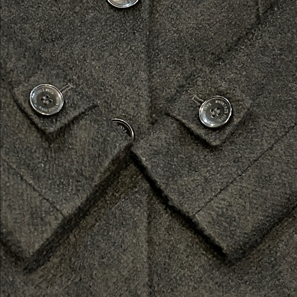 Sam Edelman A-line Textured Wool Blend Double Button Coat size 4 Black - Picture 13 of 17